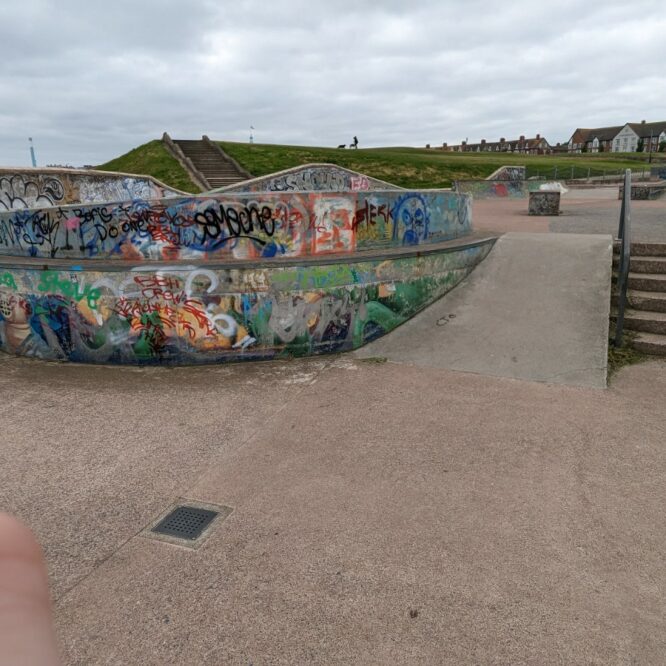 Whitley Bay Skate Park Pano with Stair Set