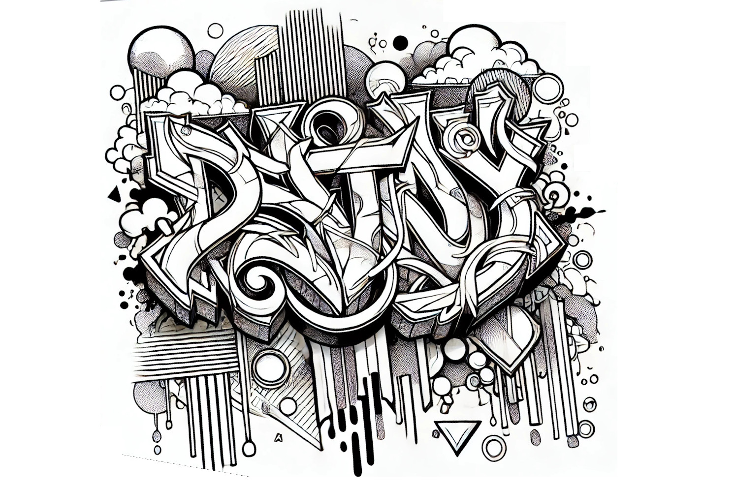 Print Coloring Page Graffiti Destiny